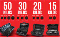 ManiBoom Maletin Pesas y Mancuernas Ajustables de HIERRO ANTIDESLIZANTES - Mancuernas 10kg 15kg 20kg 30kg 40kg 50kg con Barra Regulables y Cierre de SEGURIDAD - Kit de Ejercicio Gym en Casa - details 5