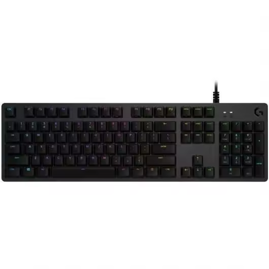 Logitech g512 teclado mecanico gaming usb - teclas mecanicas gx brown - iluminacion rgb lightsync - superficies de metal - cable de 1.80cm - color negro - 1
