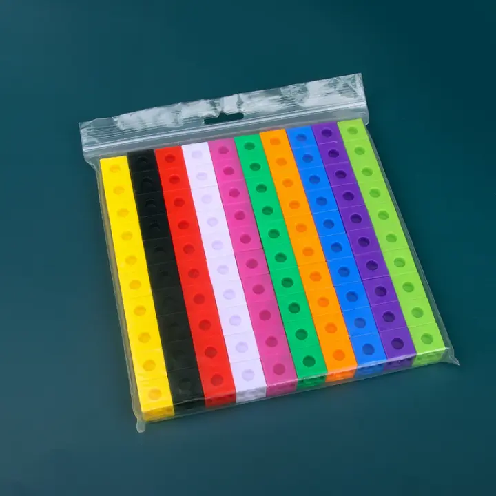 100pcs Cubos De Conteo Colores Matemáticos Juguetes De Aprendizaje Para La Clase Actividades De Manipulación De Material Escolar - 1