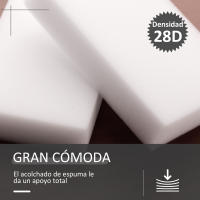 HOMCOM Reposapiés Otomano Giratorio Taburete Puff Redondo Tapizado en Piel Sintético de Estilo Moderno para Dormitorio Entrada Salón Ø45,5x44,5 cm - details 6