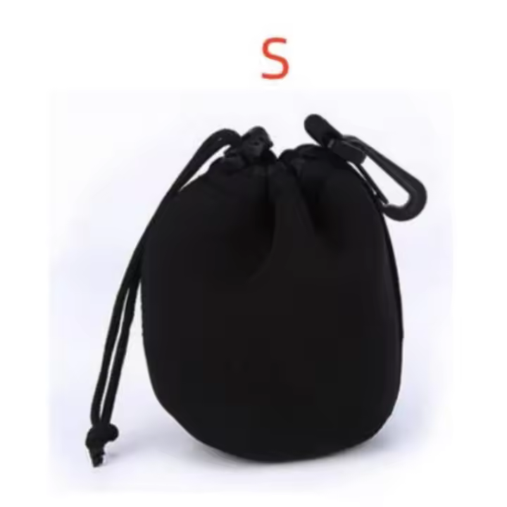 Bolsa De Lente De Cámara Neopreno Impermeable Suave Tamaños S M L XL Estilo Cremallera Universal Material Nylon - 1