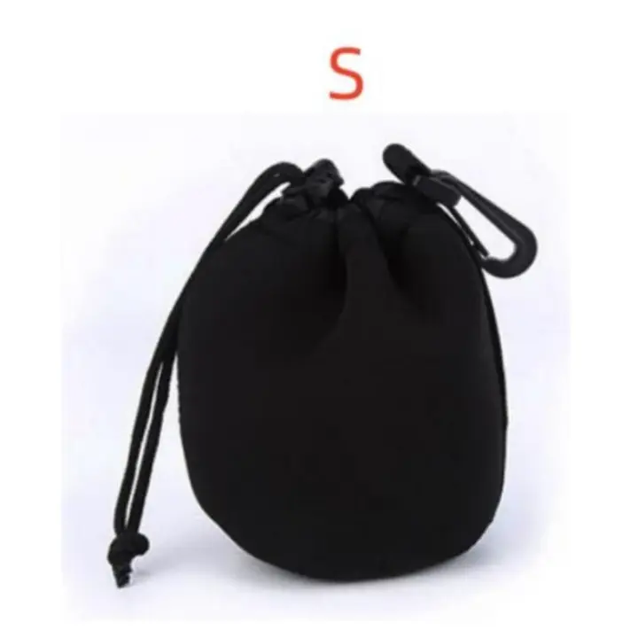 Bolsa De Lente De Cámara Neopreno Impermeable Suave Tamaños S M L XL Estilo Cremallera Universal Material Nylon - 1