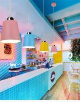 Nuevo Iluminación Creativa Nórdica Minimalista LED Para Interiores Hogar Restaurante Lámpara Colgante Metálica De Color Variado Fuente De Alimentación AC 220V - details 3