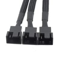 Cable De Extensión FAN 1 a 3 Conectador De 4 Agujas PWM Control De Temperatura Para Placa Base PC Hardware Adaptador De Cable - details 2