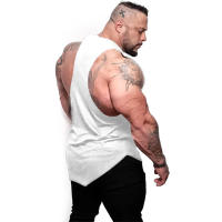 Camiseta Sin Mangas De Algodón Transpirable Para Hombre Color Sólido Casual Deporte Running Gimnasio Fitness Musculación Chaleco Suelto Vests - details 8
