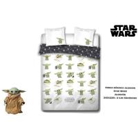 Funda Nórdica Aymax Reversible Star Wars Mandalorian Baby Yoda Grogu Para Cama de Matrimonio hasta 150cm ancho Algodón 100%, Medida 240x220 cm, más 2 Funda Cojín 65x65cm - details 1