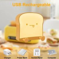 Lámpara De Noche USB Toast Con Encabezado De Panecillo Cálida Lámpara De Dormitorio Creativa Y Divertida Con Carga Por USB - details 4