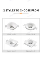 Lámpara De Tubo De Yeso Integrado GU10 LED Antirreflejo Sin Marco Para Iluminación De Techo Sala De Estar Dormitorio Pasillo - details 1