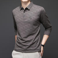 Camisa Polo Para Hombre Casual Larga Con Insignia De Color Sólido Moda Transpirable Cómoda Versátil Top Poliéster Cuatro Estaciones - details 7