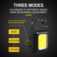 Linterna LED Recargable De 1500LM Super Brillante COB 500mah De Tamaño Pocket Keychain Impermeable Para Camping Al Aire Libre - details 8