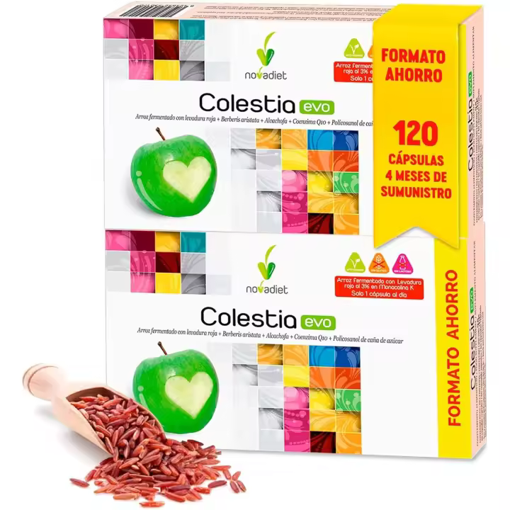 Novadiet Colestia EVO – Complemento Natural para Mantener Niveles Normales de Colesterol 120 Cápsulas Fomato Ahorro - 1