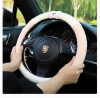 Funda Para Volante De Coche Invernal De Peluche Antideslizante Protectora Para Todas Las Estaciones Ajuste General Para Manillar - details 12