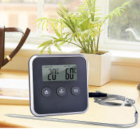 Termómetro Digital Para Cocina Con Alarma De Temperatura Para Carne BBQ Aceite Agua Hornos Asadores Medidor De Alimentos - details 2