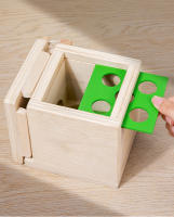 Caja De Monedas De Madera Montessori Para Niños Juguete Sensorial De Doble Cajón De Formas Y Colores Regalo Para Bebés Educativo Y Divertido - details 20