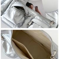 Bolso De Hombro Para Mujer Gran Capacidad Cuero Retro Multibolsillo Satchel Bolsa Transversal Versátil Para Comunicación Diaria - details 7