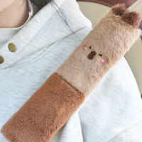 Cubre Volante De Coche De Peluche Capybara Accesorios De Cinturón De Asiento Soporte Colgante Para Auto Decoración Vehicular - details 12