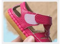 Sandalias De Verano Para Bebés Niñas Cuero Genuino Anticolisión Zapatos Infantiles Princesa Para Niños Playa Transpirables Talla True Fit Con Cierre De Correa - details 10