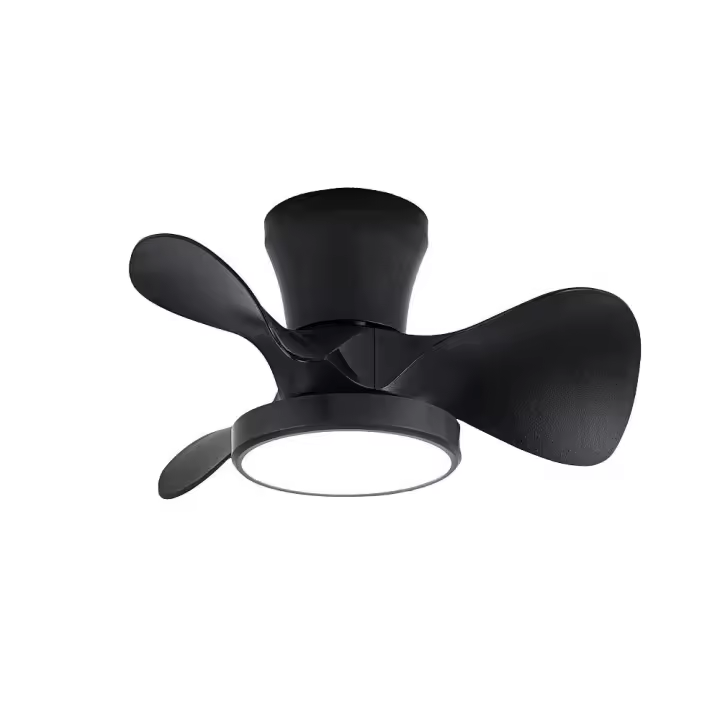 Ventilador de techo modelo CANDY Negro, motor DC 6 velocidades Tecnología Led 20W sistema CCT 1900 Lúmenos, Control remoto con temporizador, Luz regulable en color e intensidad, memoria motor inverter Verano/invierno ultra Silencioso. - 1