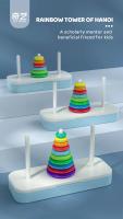 Juguete De Desafío Inteligente Torre De Hanoi Con 6 8 10 Anillos Rainbow Para Niños De 3 Años En Adelante CubeFun Qiyi - details 1