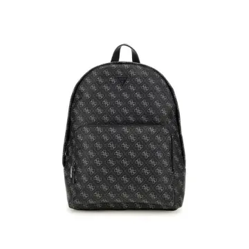 Mochila Guess Quatro Para Hombre Negra Multicolor Con Estampado