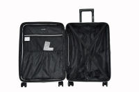 Maleta de Cabina Pequeña – 55x40x20/25 cm, 34/41L – ABS Premium Ecológico 70% Reciclado, 4 Ruedas Dobles Silenciosas, Cerradura de Combinación, Carro Telescópico Twin Tubo – Expandible y Diseño Moderno, Color (Negro) - details 2
