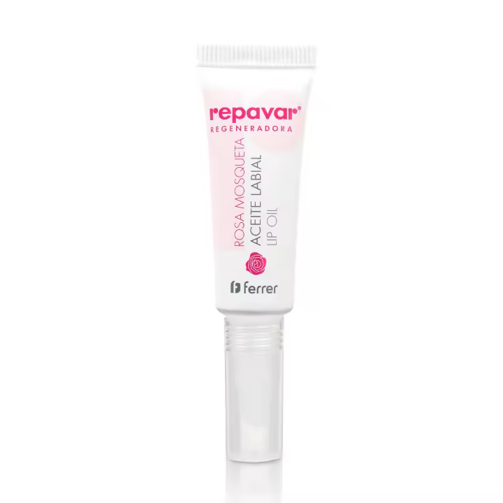 Repavar Regeneradora Lip Oil Aceite Labial con Rosa Mosqueta, Repara, nutre y regenera los labios con un efecto gloss tono neutral  - 10 ml - 1