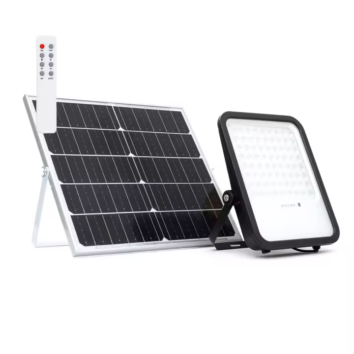 Ledkia Foco Proyector LED Solar 3300 lm IP65 con Control Remoto Nurda 4000K Blanco Neutro - 1