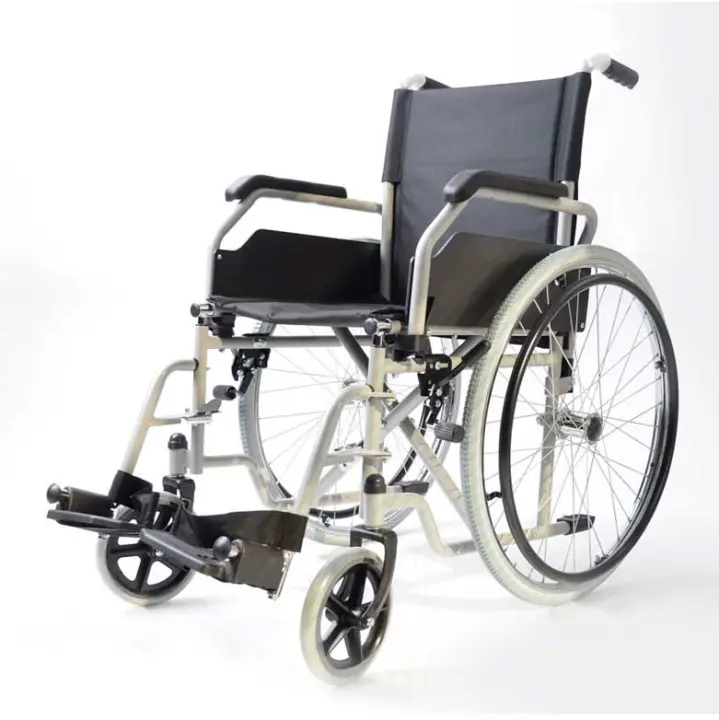 Prim Farma Silla de Ruedas Manual Plegable con Respaldo Estándar - Nylon Ignífuga E Impermeable - 1