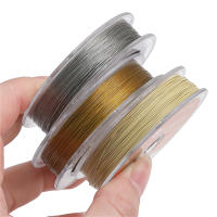 Hilo De Acero Color Retentor 50m/Roll Para Manualidades DIY Pendientes Collares Pulseras Y Peinados En Plata Y Oro Suave - details 2