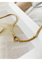 Collar De Corazón Grueso De Acero Inoxidable Con PVD Dorado Para Mujer Peri'sbox Joyería De Moda De Cadena Larga Y Hueca - details 5