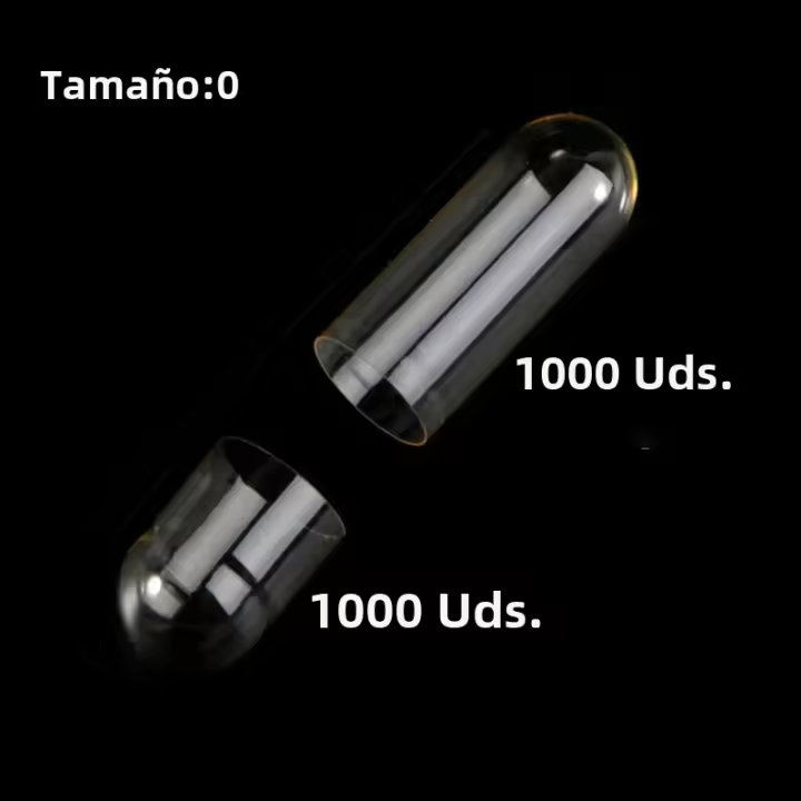 1000PCs Cápsulas Vegetarianas Vacías Tamaño 0 # Transparentes Y Veganas Para Cuidado De La Salud Vitaminas Y Píldora - 1