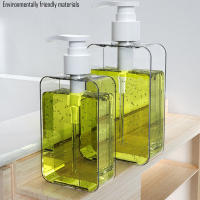 Dispensador De Leche Y Jabón Transparente Cuadrado Para Baño Con Bombín Recipiente De Líquido Para Repotear Unisex - details 1