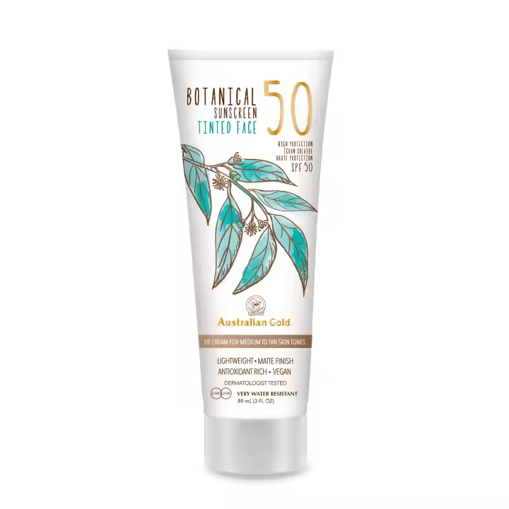 Australian Gold BOTANICAL SPF 50 TINTED FACE MEDIUM-TAN, BB cream, protector facial, 88ml - 1