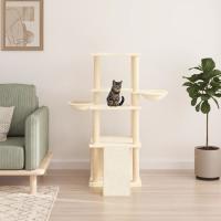 vidaXL Rascador para Gatos con Postes Árbol Torre de Escalada Sisal Color Crema,  Gris claro,  Gris oscuro y mas - details 0