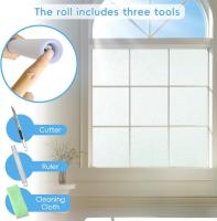 Vinilos para Ventanas Esmerilado para Decorativos Vinilo Opaco para Ventanas Anti UV Protección de La Privacidad Vinilo Ventana Esmerilado Adecuada para Baño, Hogar (30cm x 120cm) - details 0