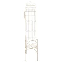 vidaXL Banco de jardín metal blanco envejecido 122 cm - details 2