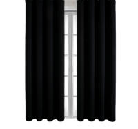 Cortinas Negras De Bloqueo Alto Para Sala De Estar Cortinas Listas Para Ventana Para Dormitorio Material 100% Poliéster - details 2