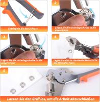 Máquina para hacer ojales con 300 ojales de Ø 10mm, impresora para Linas, Telas, Cortinas, Toldos, Cuero y PVC. Ojal metálico manual con pinzas de bloqueo. - details 4