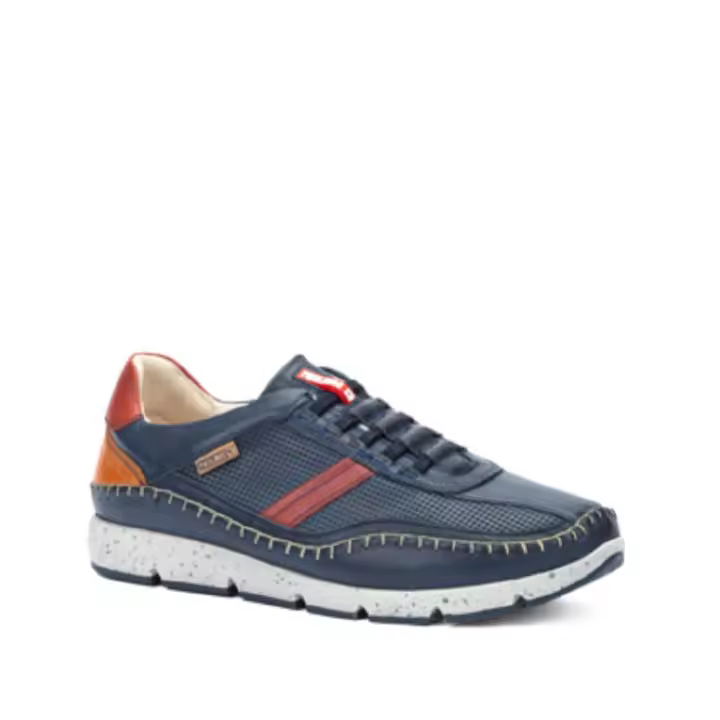 PIKOLINOS FUENCARRAL M4U-6046C1 ZAPATO DEPORTIVO DE HOMBRE CON ELÁSTICOS, ULTRALIGERO, EN PIEL DE PRIMERA CALIDAD COLOR AZUL - 1