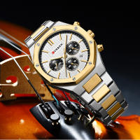 Reloj De Pulsera Curren 8440 Para Hombre Estilo Militar Y Negocios Cronógrafo De 6 Manos Calidad De Lujo Resistente Al Agua Acero Inoxidable Cristal De Zafiro - details 21