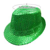 Gorro De Jazz Para Hombres Y Mujeres Decorado Con Lentejuelas Para Performance En Escenario Fiesta Y Vacaciones Material De Poliéster - details 3