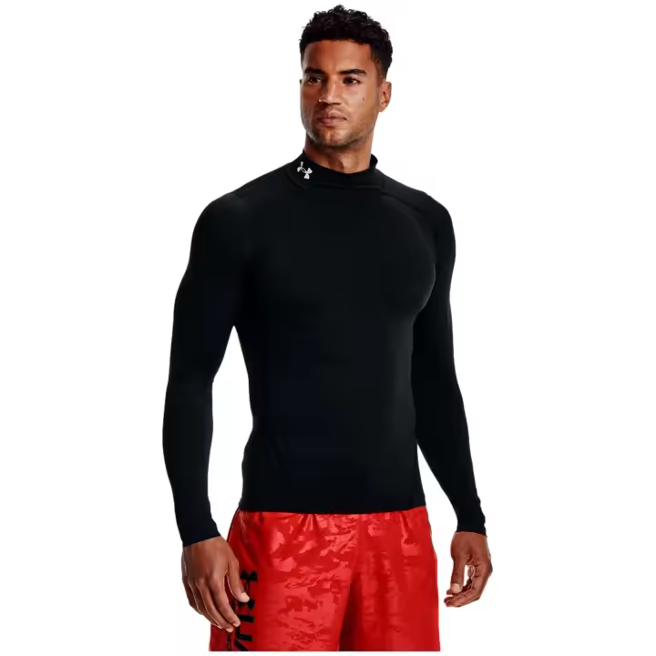 Camiseta de Manga Larga Under Armour Heatgear Mock para hombre en color negro - 1