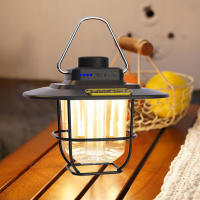 Lámpara De Camping Retro LED Impermeable Con Gancho Y Carga Por Tipo-C Indicador De Batería Para Equipamiento Al Aire Libre - details 3