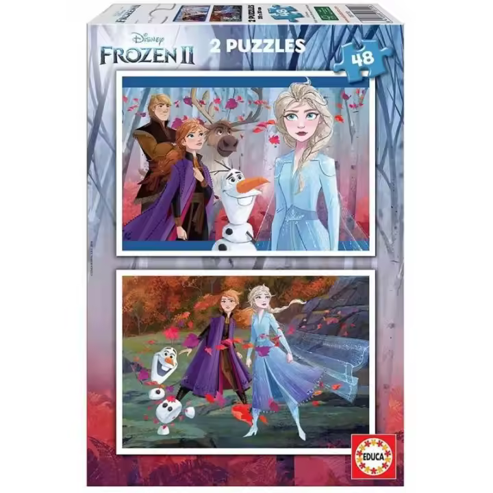 PUZZLE 2X48 PIEZAS FROZEN II DE EDUCA - 1