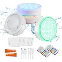 Luz Submersible Recargable RGB Para Piscina Con Control Remoto Impermeable Para Decoración De Bañera Fuente Luz LED De Batería Incluida Protección IP68 - details 1