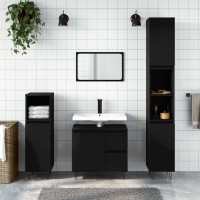 vidaXL Armario de baño madera contrachapada 65x33x60 cm en color Roble Sonoma/Madera antigua/Blanco y más | almacenamiento funcional diseño moderno para baño dormitorio sala - details 7