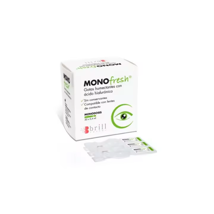 Brill Pharma Monofresh Gotas Humectantes 30 Monodosis con ácido Hialurónico para Aliviar Irritación y Sequedad Ocular - 1