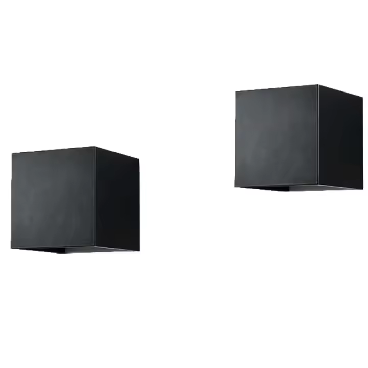 Aplique de Pared ENCOFT 2 Piezas 12 W COB LED para Interior y Exterior-Aluminio Impermeable - Luz Fría 6000 K - Negro - 1
