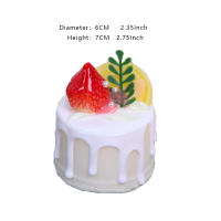 6PCS/Set Modelo De Pastel Artificial Para Decoración De Bodas Y Fiestas Profesional Simulación De Postres En PVC Tamaño 2.75'' - details 5