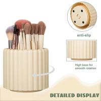 Soporte Giratorio De Maquillaje 360 Con 8 Slots Organizador De Pincel Removible Almacenamiento De Cosméticos Y Porta Bolígrafo - details 3